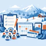 Group Ski Trip Planning Checklist for 14 Guests