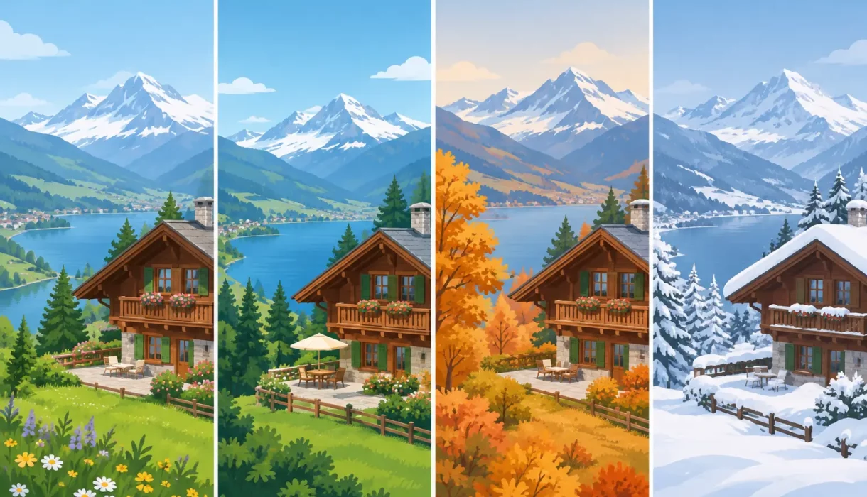 Scenic Swiss Chalet Stays for Every Season